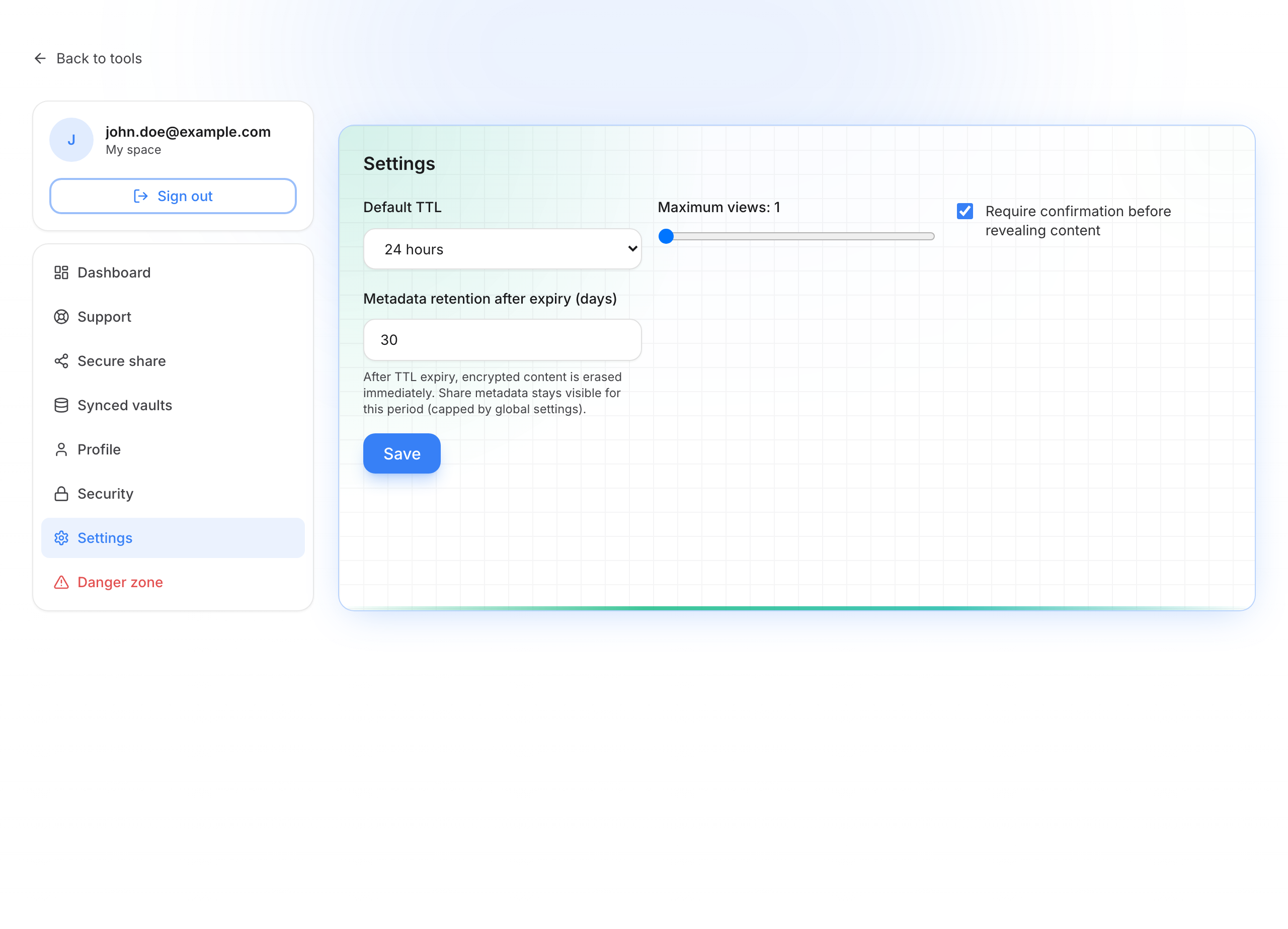 Share preferences